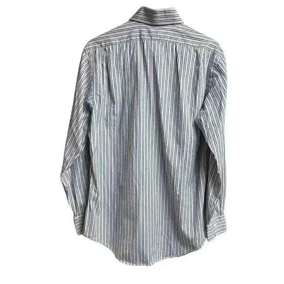 Polo by Ralph Lauren Cotton Orange Blue White Striped Long Sleeve Button Up - Picture 7 of 7